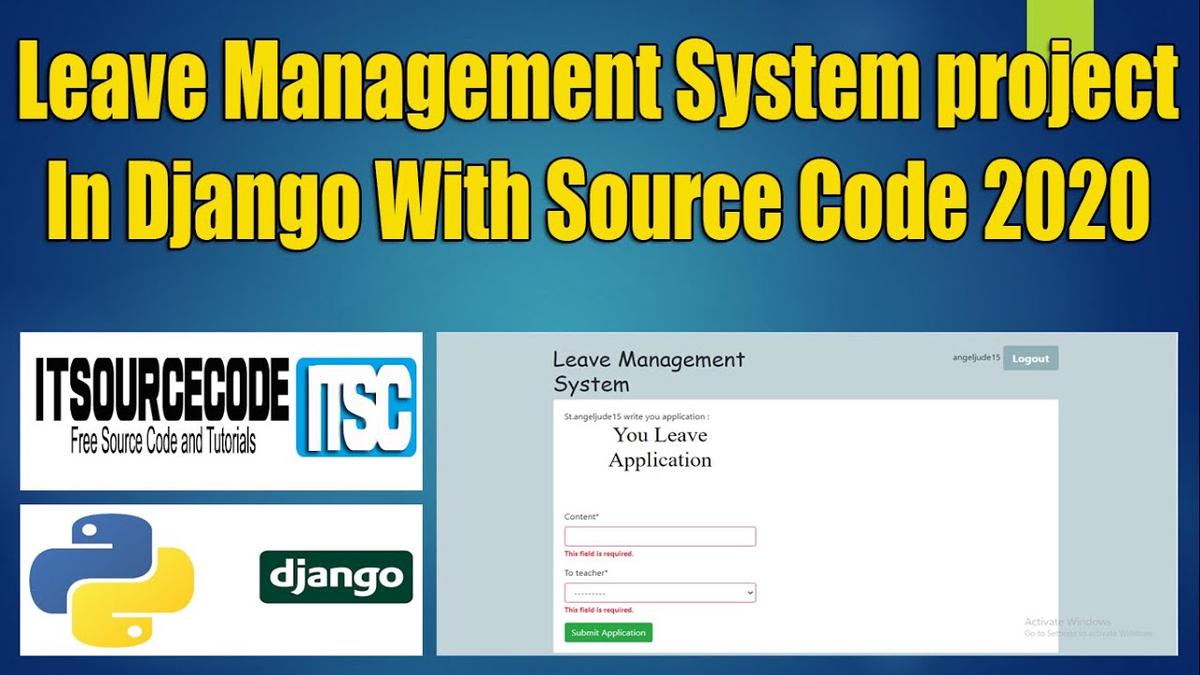 'Video thumbnail for Leave Management System Project Django With Source Code Free Download 2021 | Python Django Projects'
